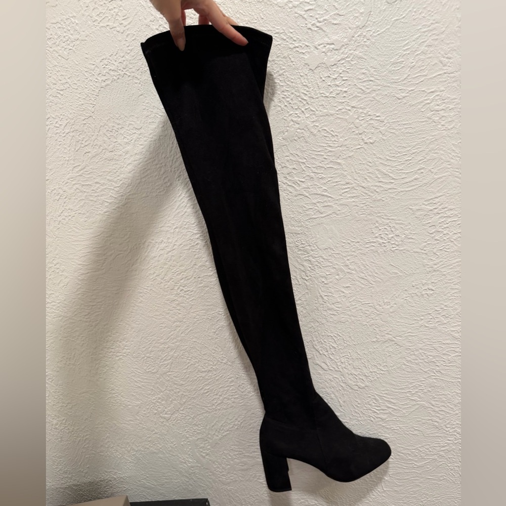 Papaya Black Over the Knee Boots